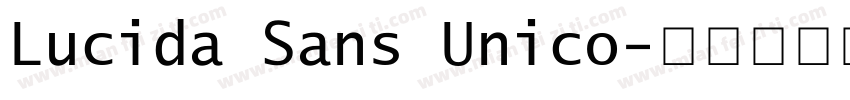 Lucida Sans Unico字体转换
